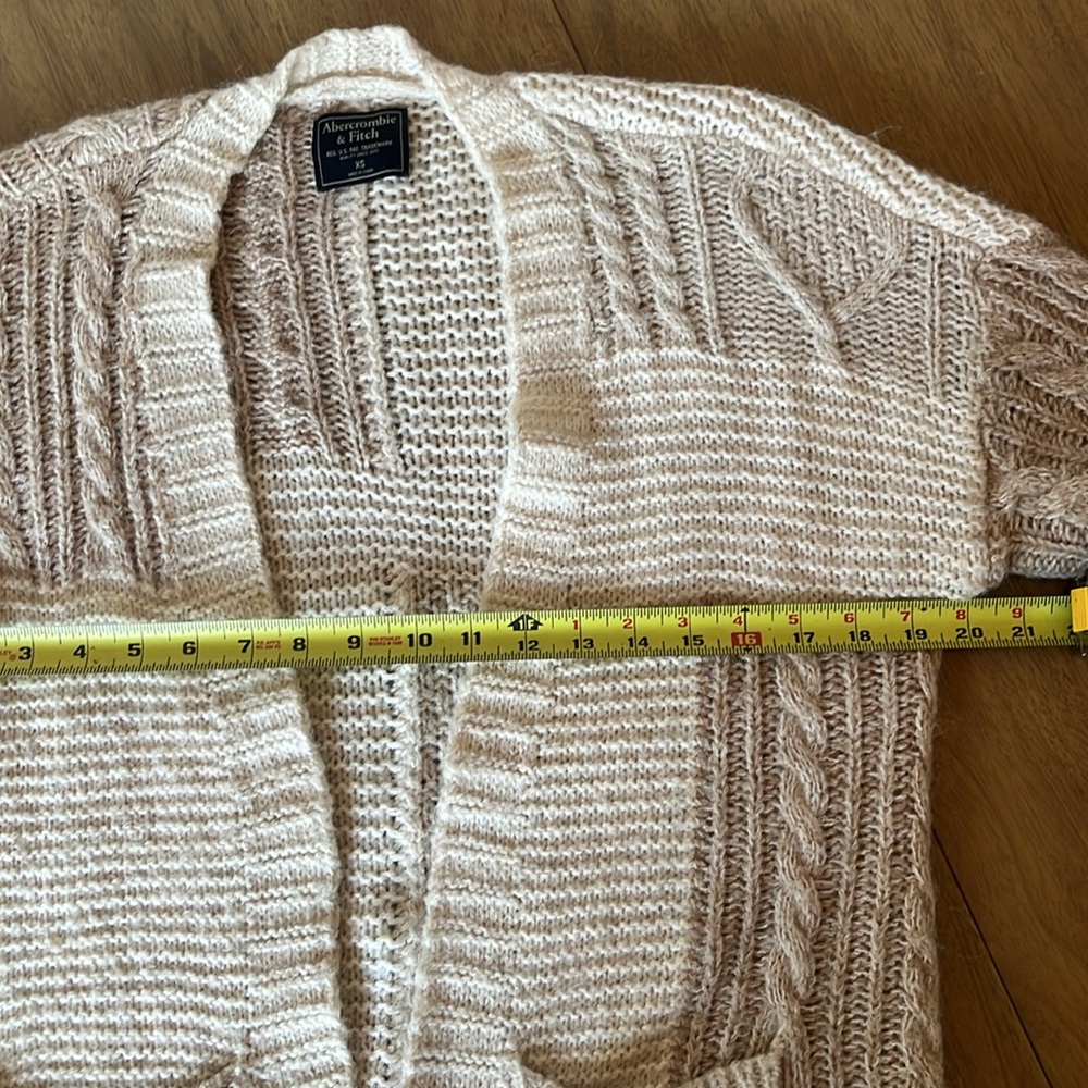 Abercrombie, Patchwork Pattern Cardigan, Oversize… - image 4
